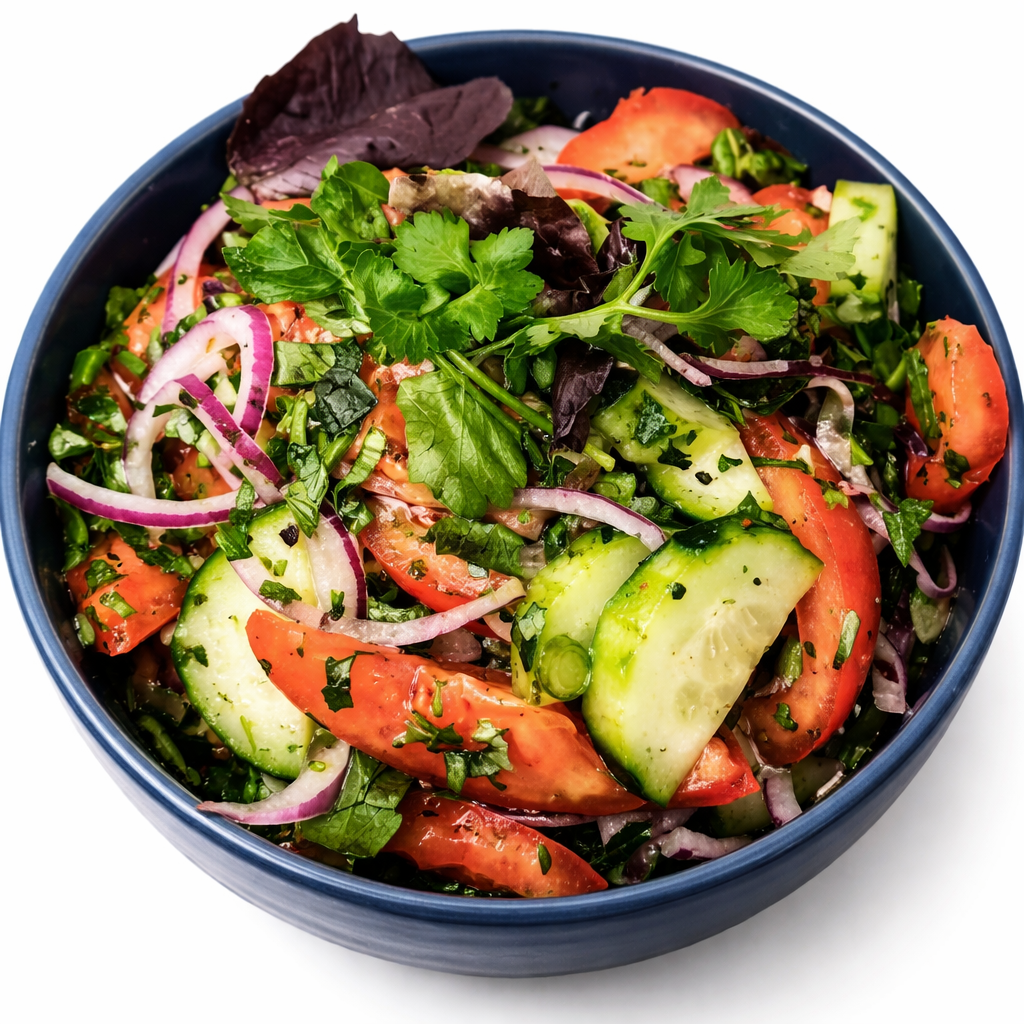 კიტრი პომიდვრის სალათი